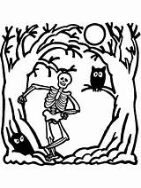 Skeleton Coloring Pages Kids Printable sketch template