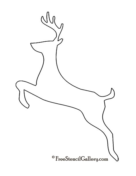 reindeer silhouette stencil   stencil gallery