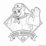 Coloring Cub Bear Scouts Cubs Coloring4free Related Posts sketch template