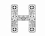 Letter Coloring Pages Printable Adult Letters Alphabet sketch template