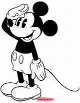 Mickey Mouse Coloring Pages Classic Saluting Disney Book Clipartmag Coloring2 Disneyclips Funstuff sketch template