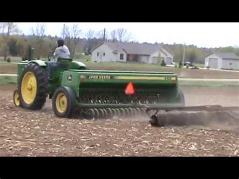 john deere   john deere  grain drill planting alfalfa youtube