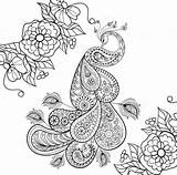 Zentangle Pfau Totem Flowersfor Erwachsene Paon Coloriages Kleuring Volwassen Adulta Sforzo Pavone Coloritura Kolorowanki sketch template