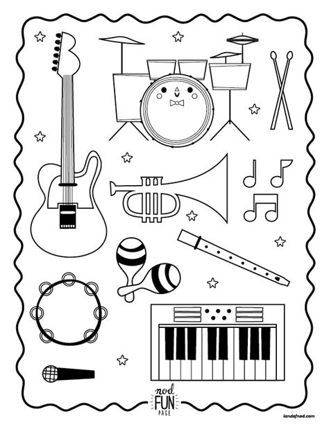 instrument coloring pages    print