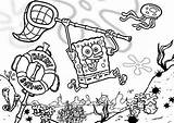 Spongebob Jellyfish Kidsplaycolor Hamburger sketch template