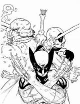 Wolverine Capcom Deadpool sketch template