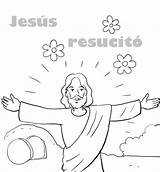 Pascua Colorear Resurrección Muerte Jesús sketch template
