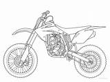 Honda Coloring Pages Dirt Bike Getcolorings Yamaha Color Printable Racing sketch template