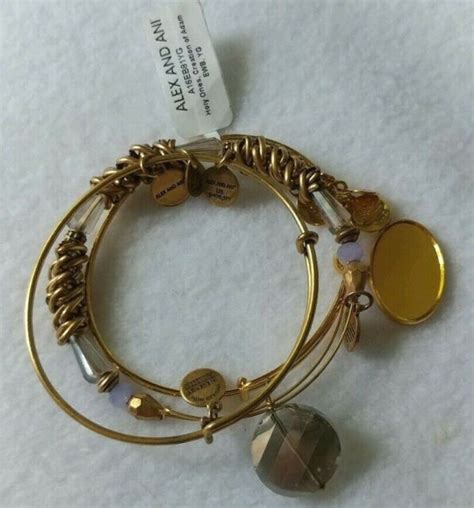 alex  ani set  gold tone purple crystal wrap bracelet bracelets