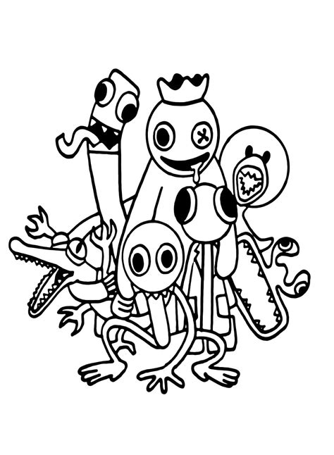 rainbow friends coloring pages coloringlib