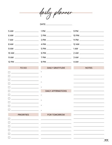 daily planner pages   planner pages printabulls daily
