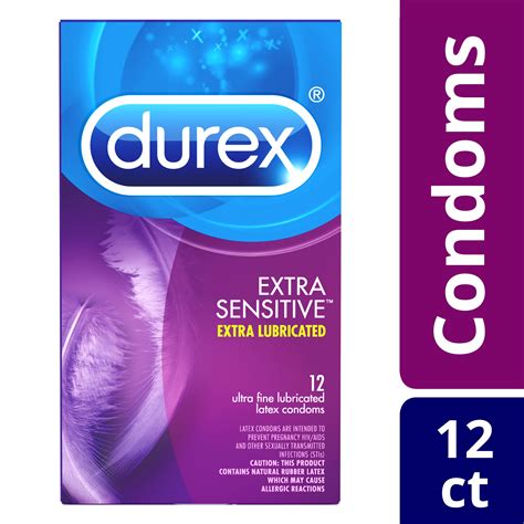 durex extra sensitive  extra lubricated ultra fine latex condoms  condoms walmartcom
