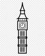 Ben Big Tower Clock Coloring Colorear Drawing Book Clipart Save sketch template