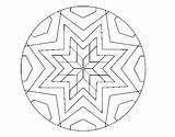 Mosaic Mandala Star Coloring Coloringcrew sketch template