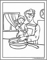Coloring Baby Pages Mother Mom Getcolorings Color Print Getdrawings sketch template