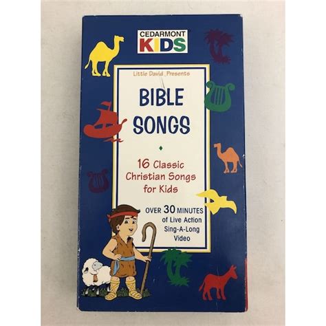 cedarmont kids action bible songs vhs  classic christian etsy