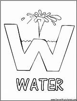 Coloring Letter Pages Water Kids Fun Preschool Drop Conservation Worksheets Color Printable Alphabets Drawing Clipart Land Print Kindergarten Alphabet Crafts sketch template