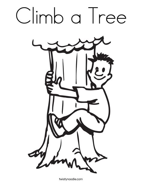 climb  tree coloring page twisty noodle