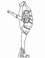 Cheerleader Cheer Cheerleading Stunt Cheerleaders Stunts Bratz Tocolor Gaddynippercrayons sketch template