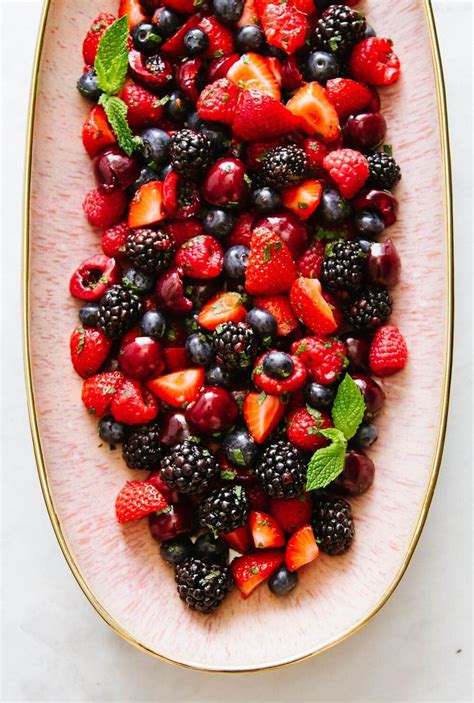 summer cherry berry fruit salad  simple veganista