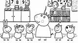 Peppa Coloring Pig Madame Gazelle Pages Friends Printable Her Pedro Danny sketch template