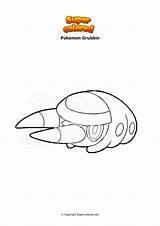 Pokemon Grubbin Shieldon Supercolored sketch template