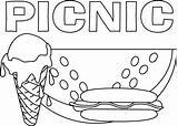 Picnic Coloring Pages Kids Sheets Preschool Printable Teddy sketch template