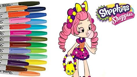 shopkins shoppie bubbleisha coloring book page   color shoppie
