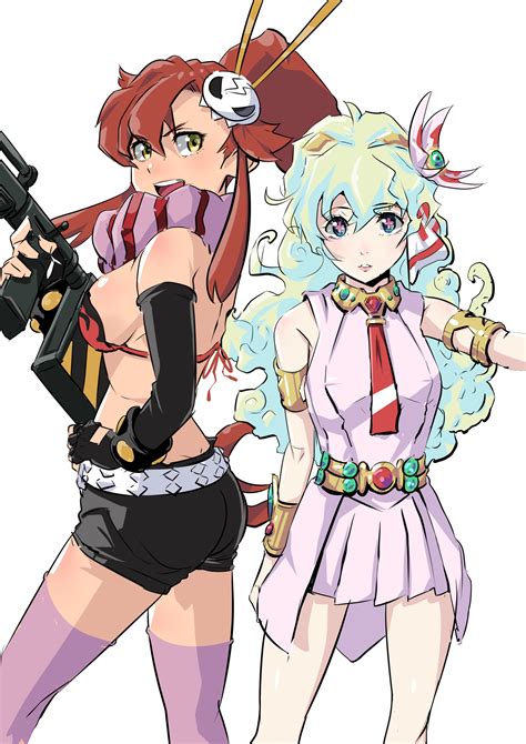 Yoko Littner And Nia Teppelin Tengen Toppa Gurren Lagann Drawn By