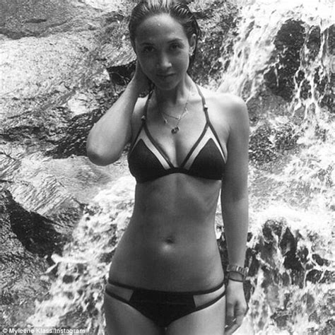 myleene klass wears a tiny black bikini for jungle trek with her daughters daily mail online