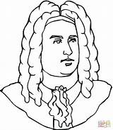 Handel Coloring Bach George Johann Sebastian Pages Color Drawing Frideric Composers Print Getcolorings Supercoloring Printable Super Online Silhouettes sketch template