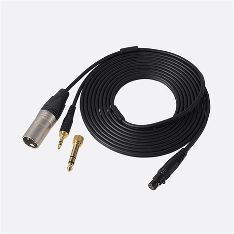 audio technica bphs headset stereo dynamic mic  pin male xlr mm jack straight cable