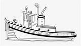 Transparent Clipart Tugboat Coloring Boat Pages Clipartkey sketch template
