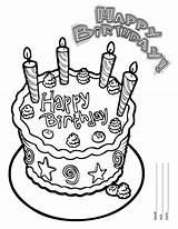 Birthday Coloring Happy Pages Cake Grandma Candles Four Drawing Color Printable Line Party Kids Getcolorings Trending Days Last Clipartmag sketch template