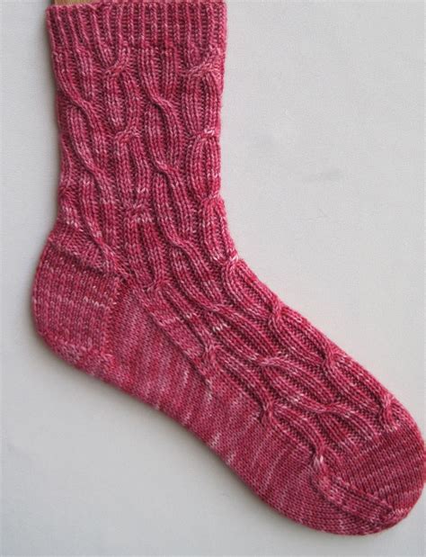 knit sock pattern easy cable ribbed socks knitting pattern