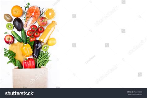 healthy food background healthy food paper stock photo