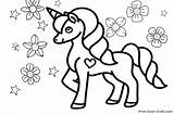 Unicorn Coloring Pages Kids Cute Baby Flowers Beautiful Color Unicorns Drawing Printable Print Girls Colorin Colorings Getcolorings Adults Getdrawings Paintingvalley sketch template