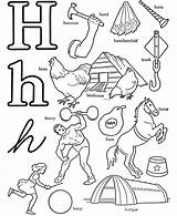 Coloring Pages Words Letter Sheet Start Kids Things Alphabet Abc Letters Colouring Activity Printable Clipart Color Print Word Hammer Various sketch template