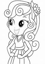 Coloring Equestria Pony Pages Girls Little Printable Belle Sweetie Kids Color Clipart Pinkie Pie Sunset Shimmer Mlp Print Girl Apple sketch template