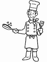 Chef Coloring Pages Getdrawings sketch template