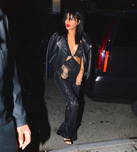 rihanna arrives at a birthday party in new york hawtcelebs