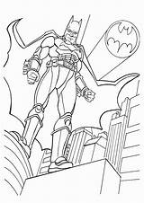 Coloring Batman Bat Printable Knight Dark Signal sketch template