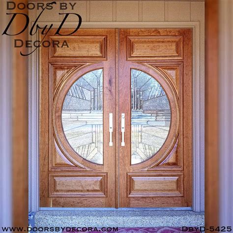 custom contemporary leaded glass double doors doors  decora