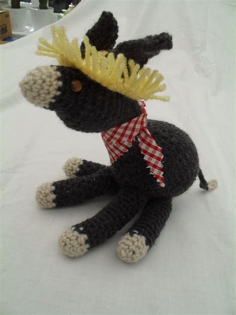 crocheted donkey donkeys dinosaur stuffed animal novelty