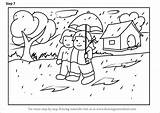 Drawing Rainy Season Draw Weather Scene Rain Step Drawings Wet Tutorials Paintingvalley sketch template