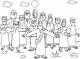 Disciples Apostles Twelve Coloringhome sketch template