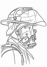 Firefighter Coloring Pages Fire Drawing Portrait Fighter Printable Fireman Firefighters Kids Categories sketch template