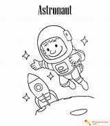 Astronaut Spaceship Playinglearning sketch template