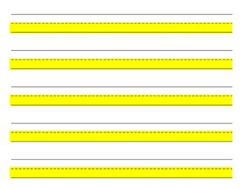 lined handwriting paper  highlighted lines  matthews reading