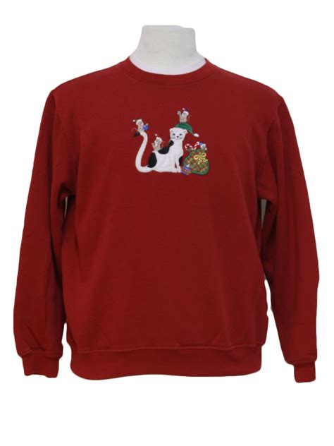 ugly christmas sweatshirt classic elements unisex red